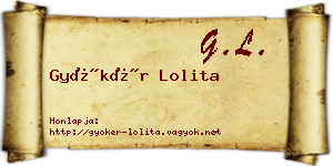 Gyökér Lolita névjegykártya